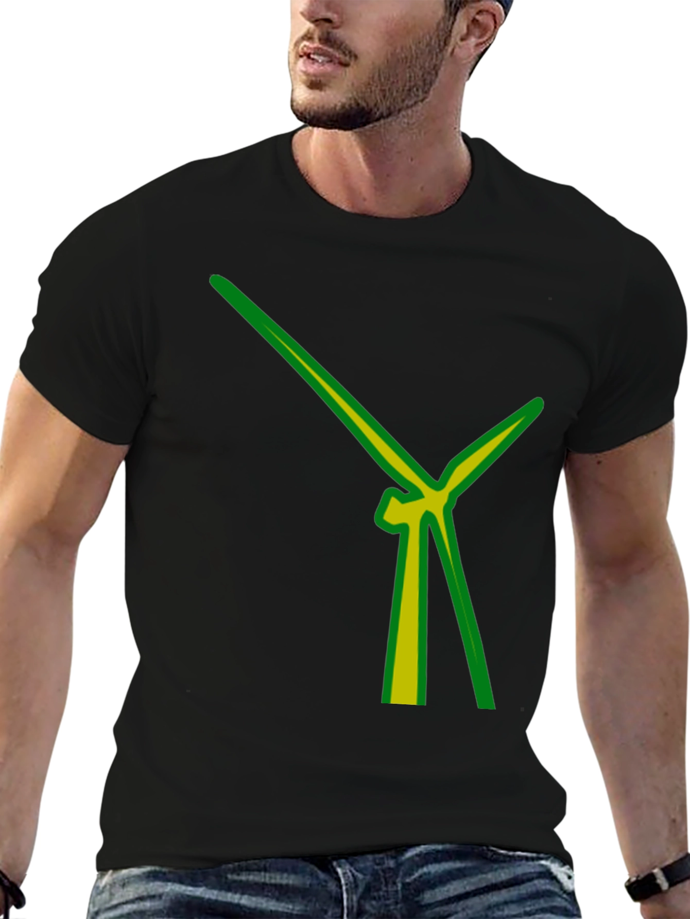 Abstract Green & Yellow T-Shirt