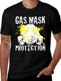 Gas Mask Protection Black T-Shirt