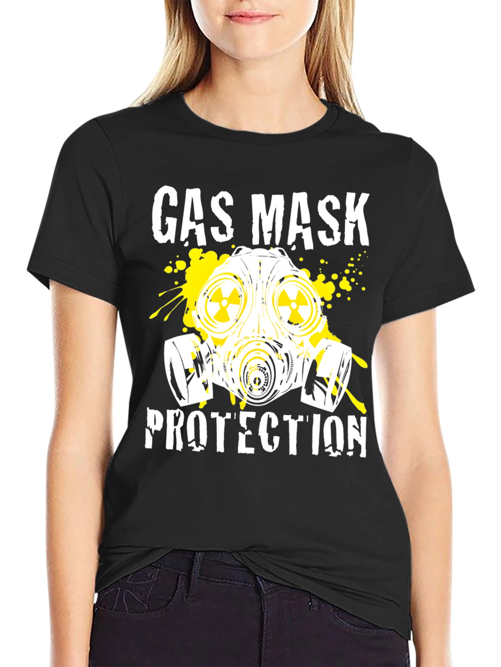 Gas Mask Protection Black T-Shirt