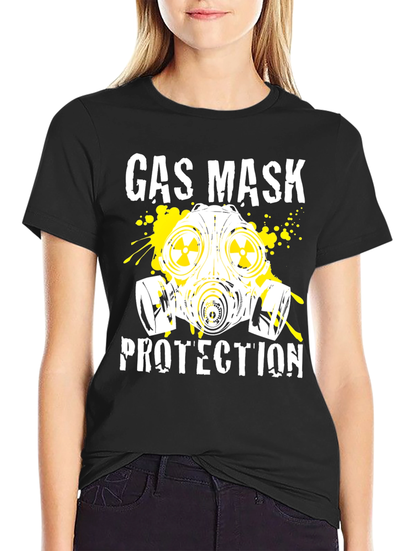 Gas Mask Protection Black T-Shirt