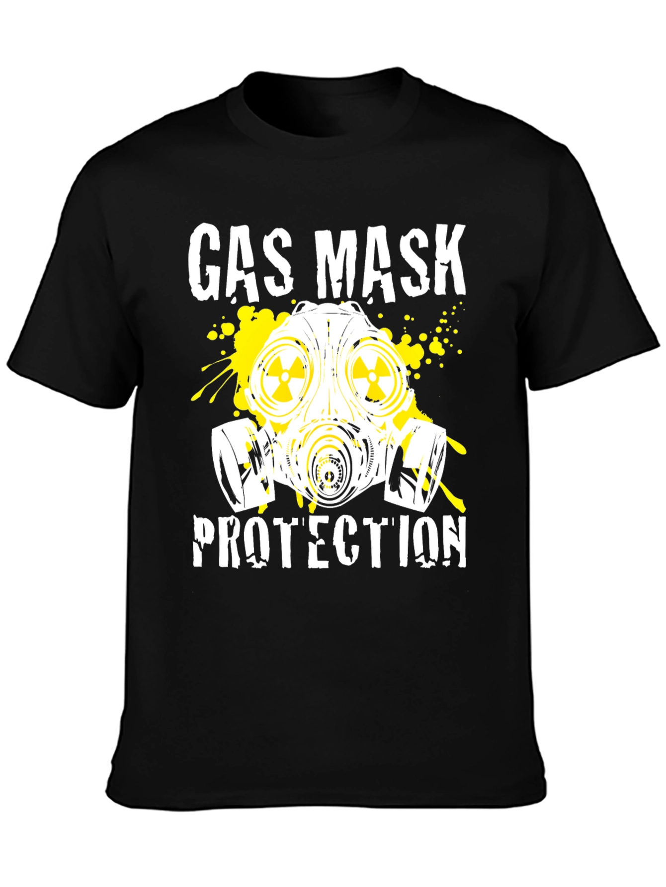 Gas Mask Protection Black T-Shirt
