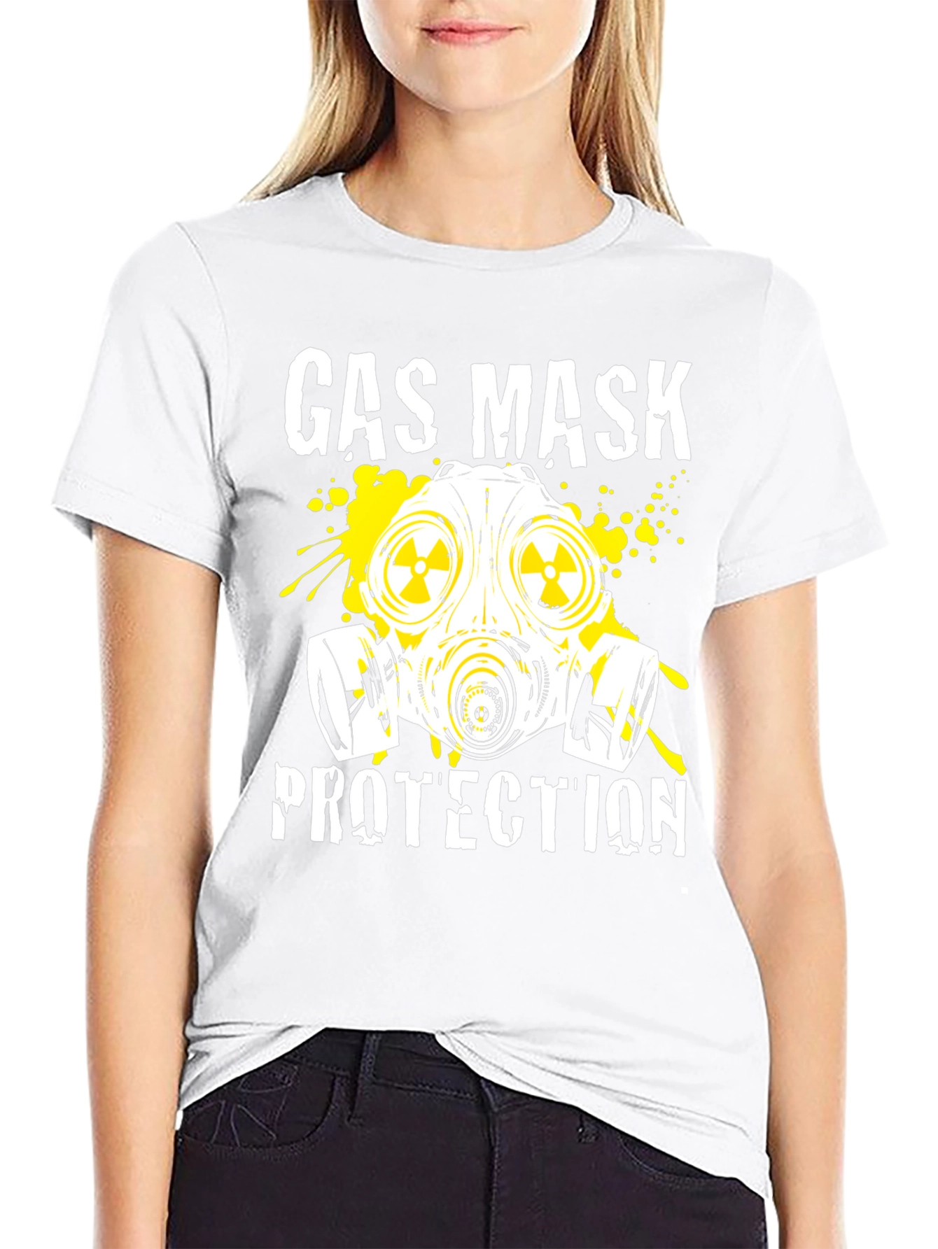 Gas Mask Protection Black T-Shirt