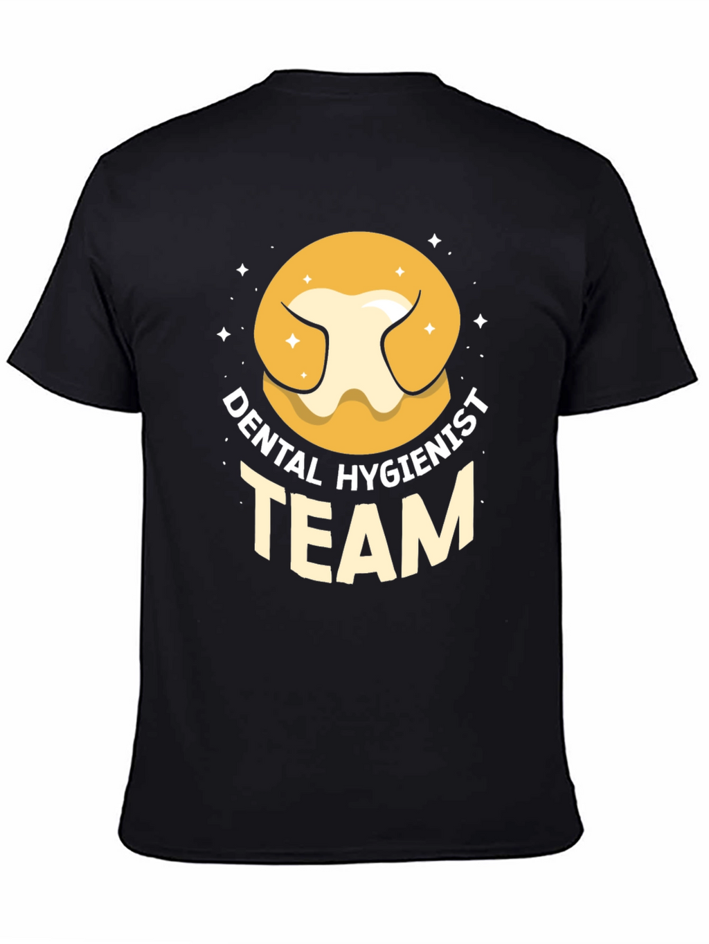 Dental Hygienist Team T-Shirt - Black Cotton Tee