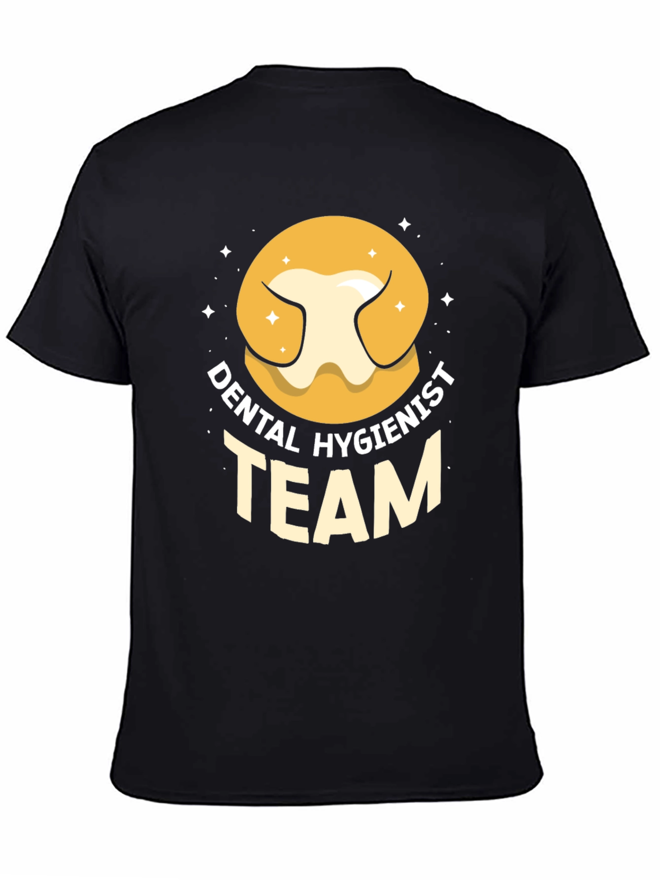 Dental Hygienist Team T-Shirt - Black Cotton Tee
