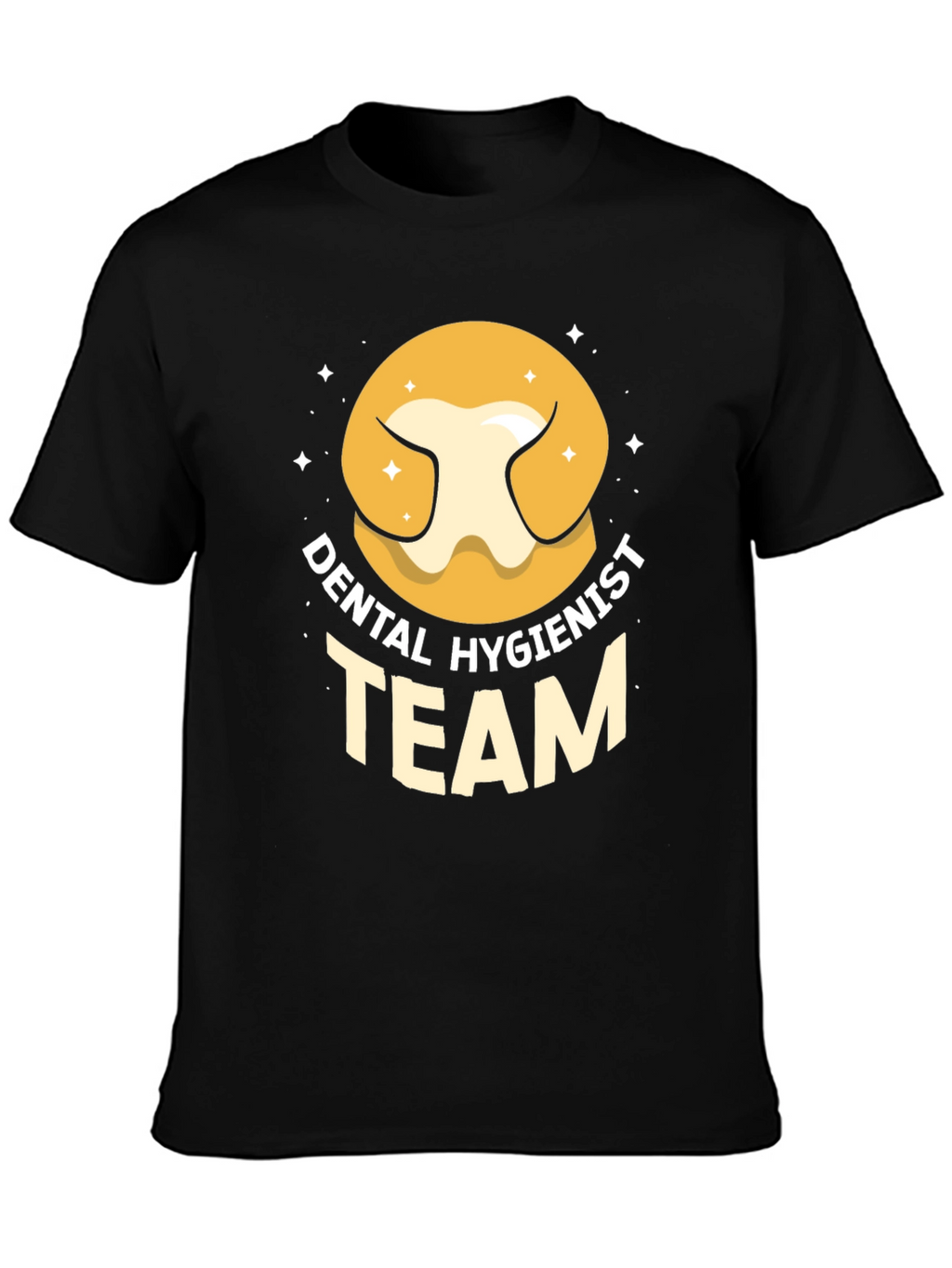 Dental Hygienist Team T-Shirt - Black Cotton Tee