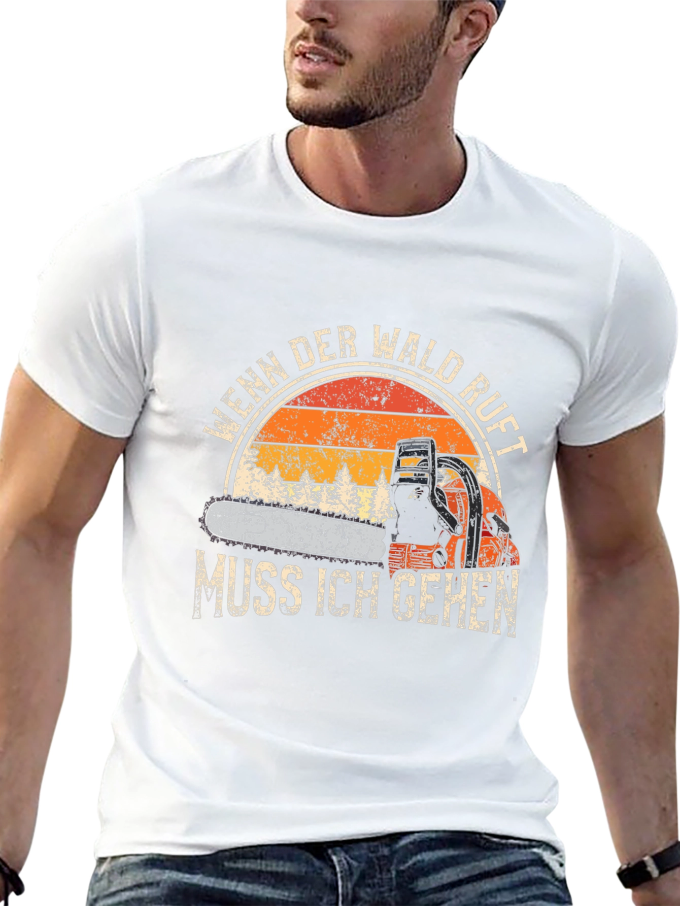 Wenn Der Wald Ruft T-Shirt - Chainsaw Design