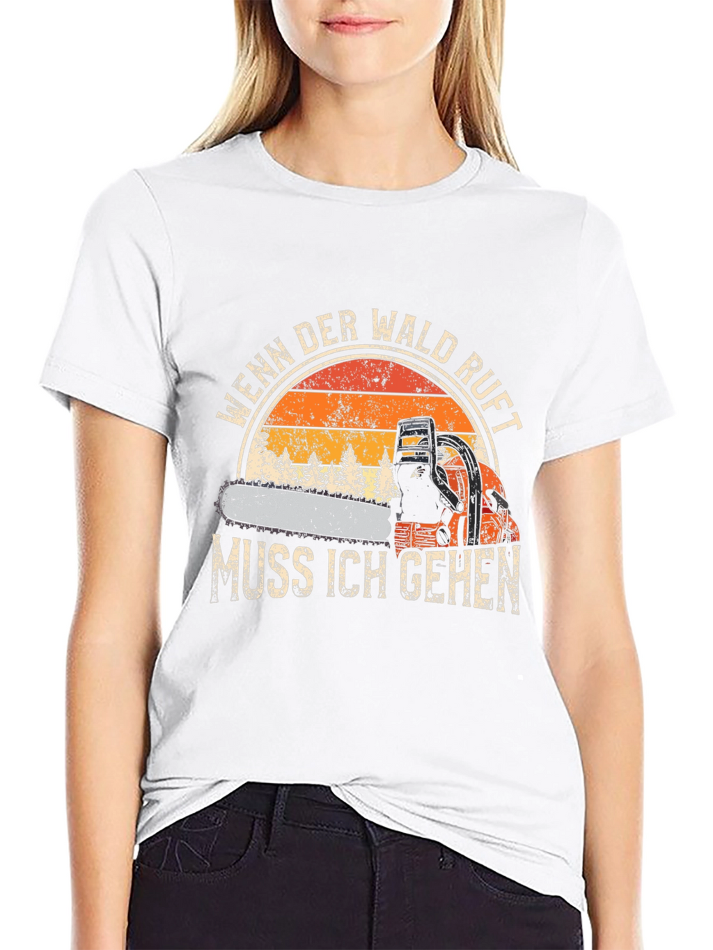 Wenn Der Wald Ruft T-Shirt - Chainsaw Design