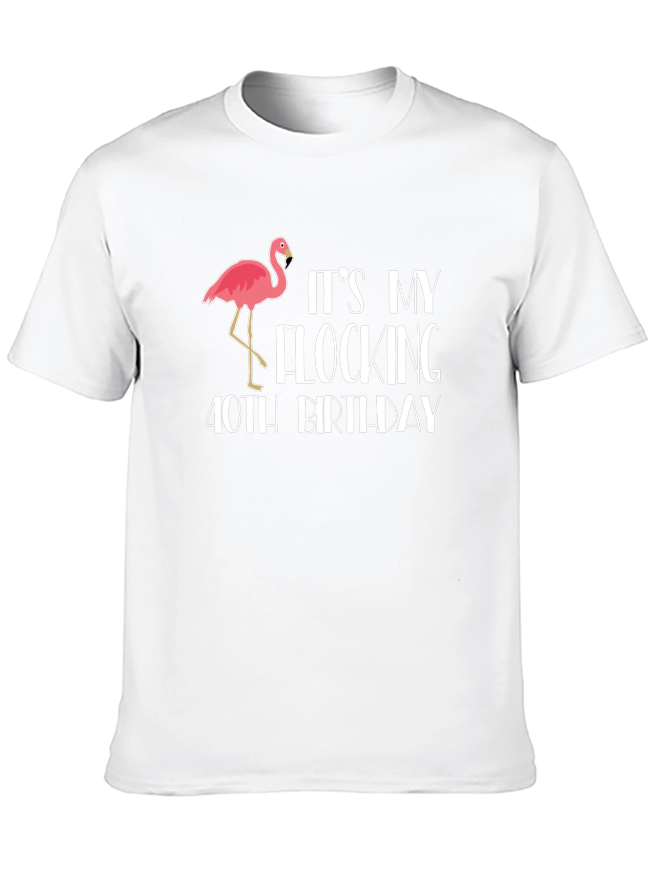 Flocking 40th Birthday Flamingo T-Shirt