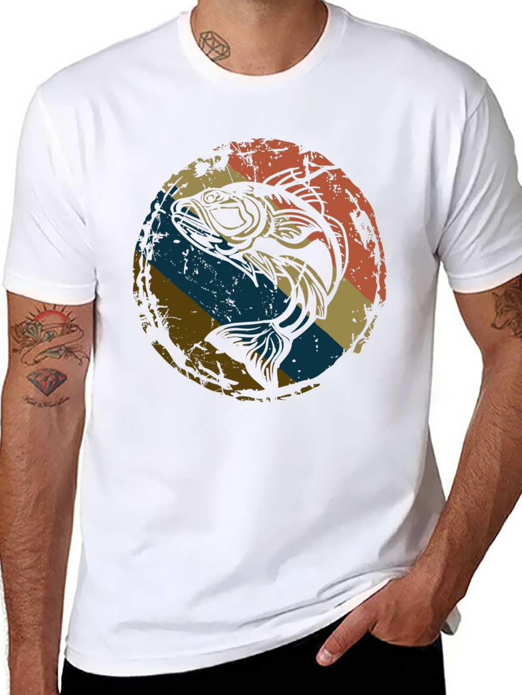 Retro Bass Fishing Graphic Tee