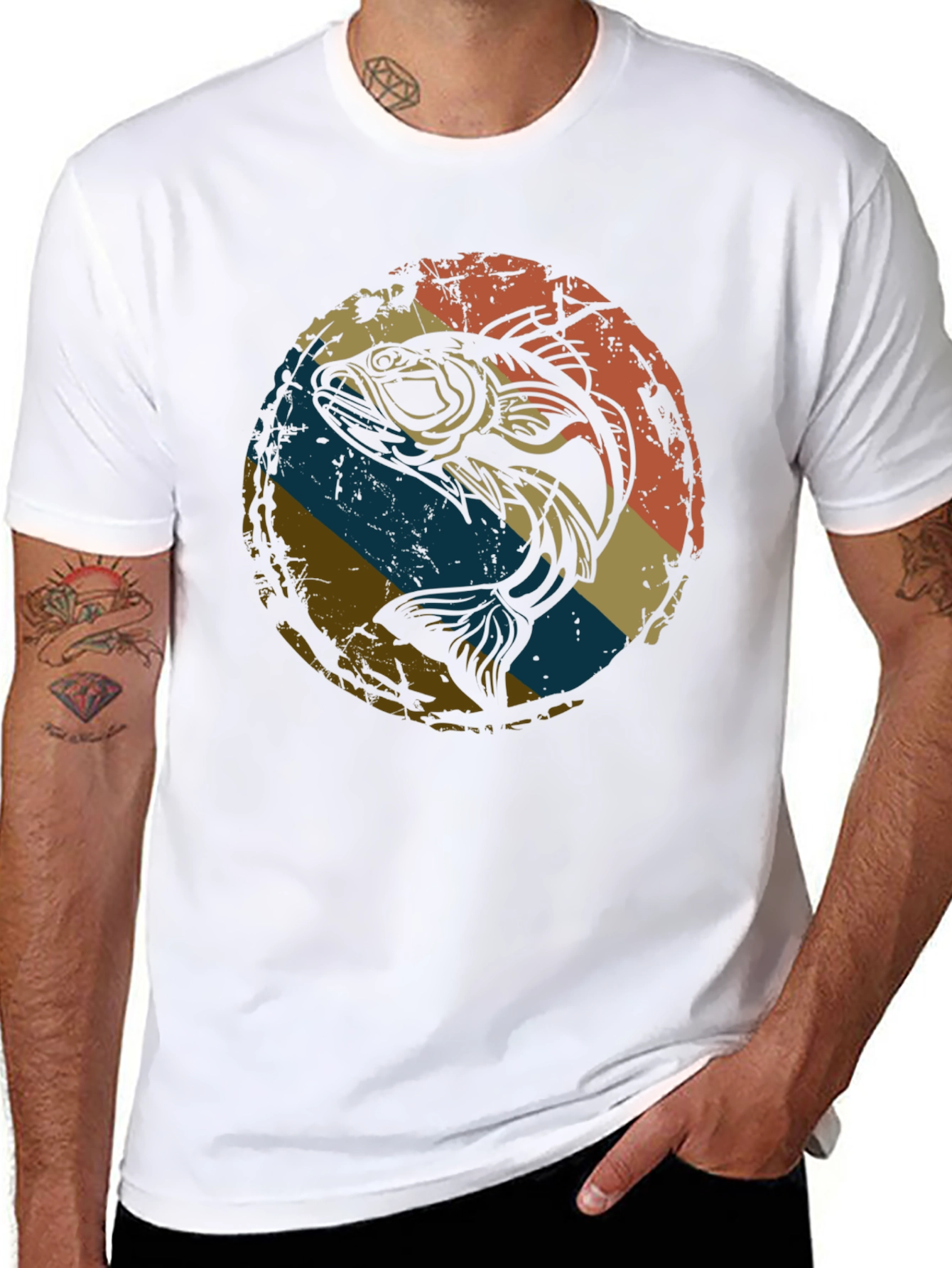 Retro Bass Fishing Graphic Tee