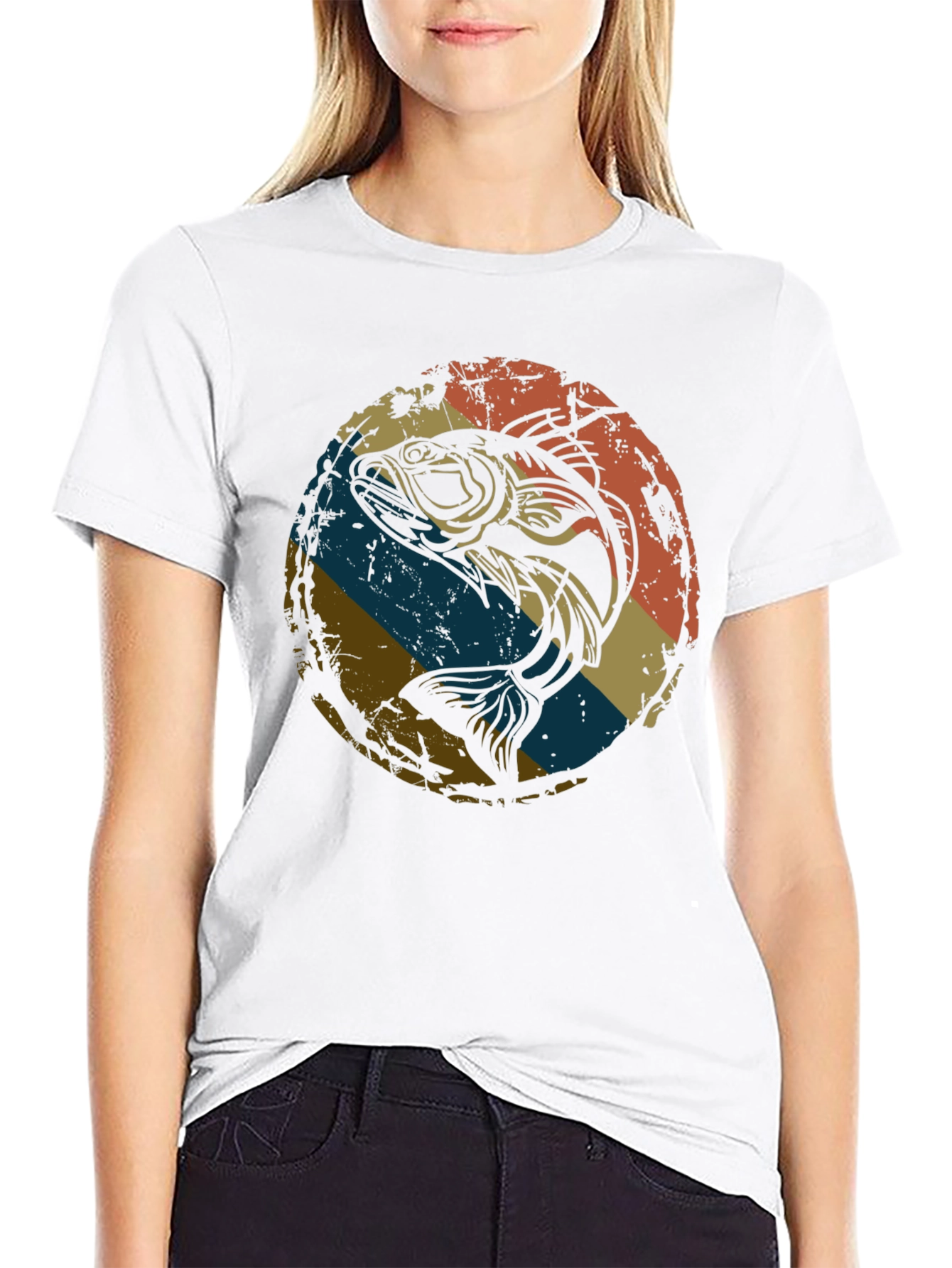 Retro Bass Fishing Graphic Tee