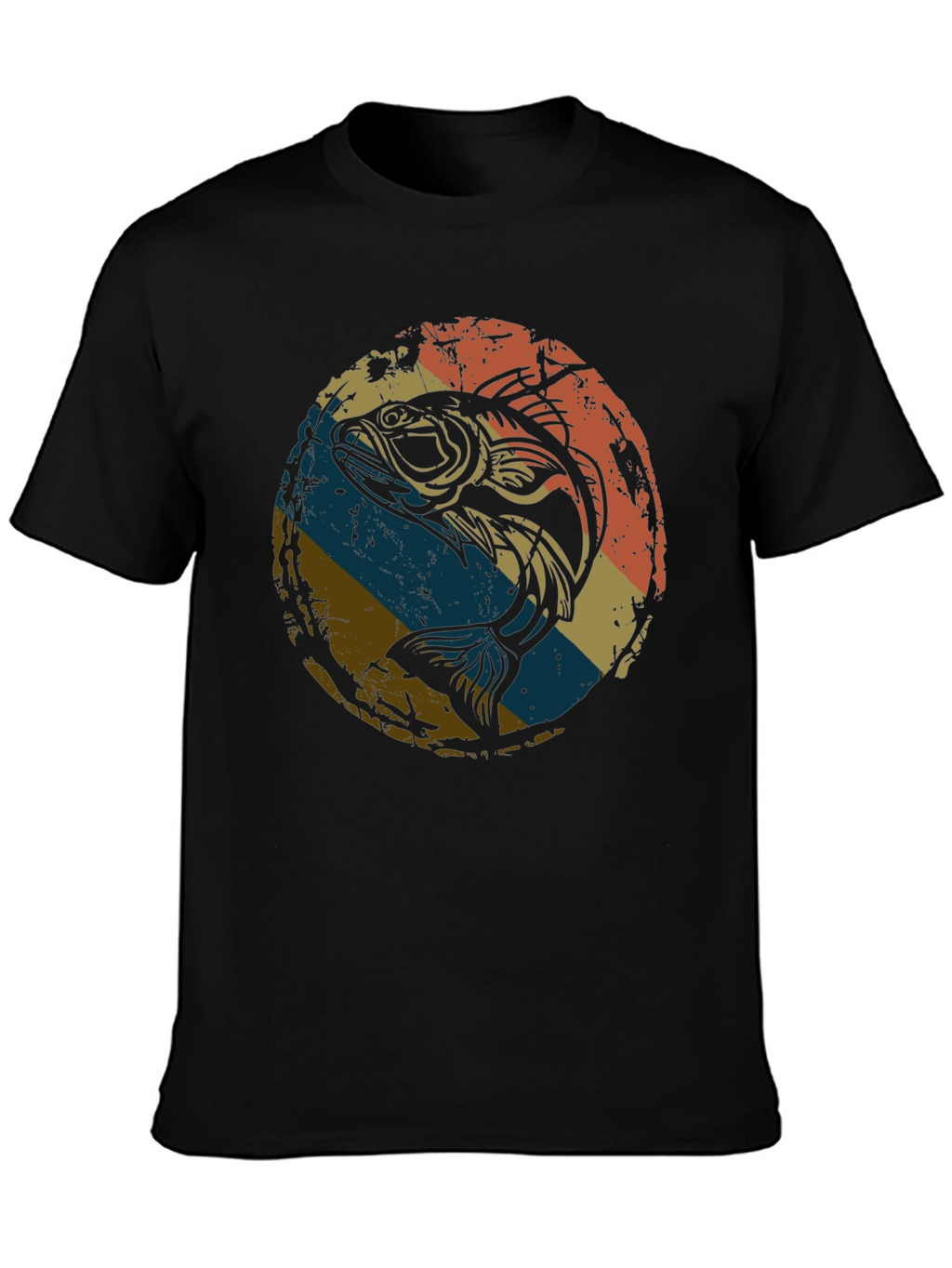 Retro Bass Fishing Graphic Tee