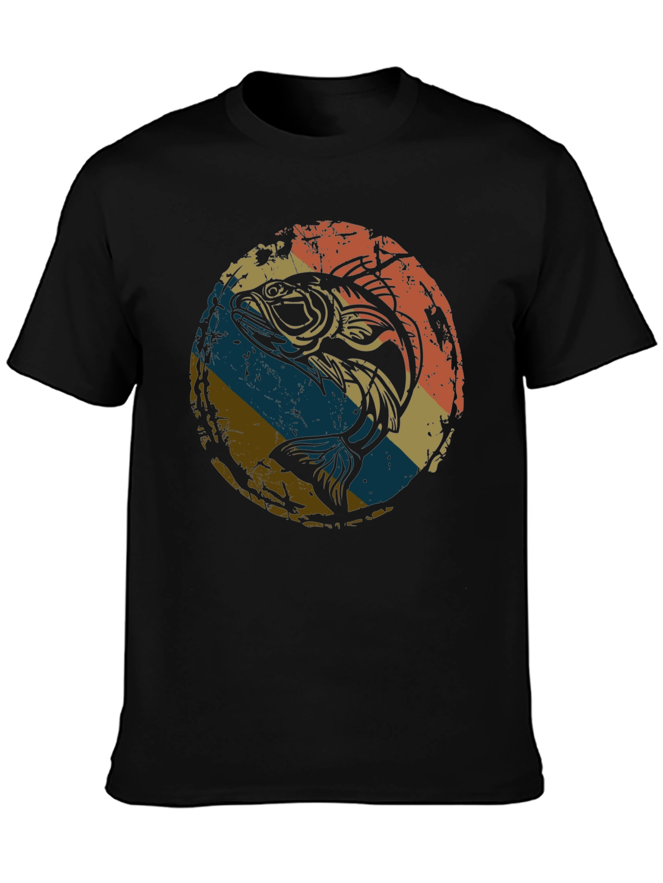 Retro Bass Fishing Graphic Tee