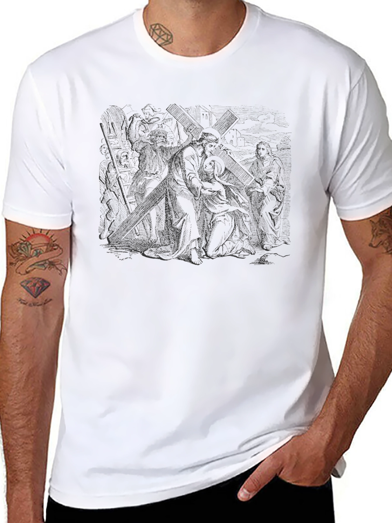 Crucifixion Graphic Black T-Shirt