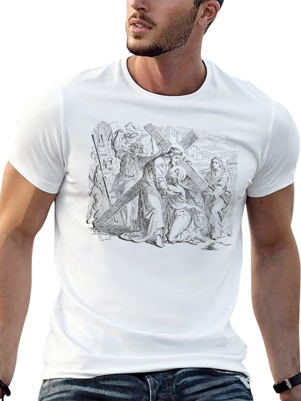 Crucifixion Graphic Black T-Shirt