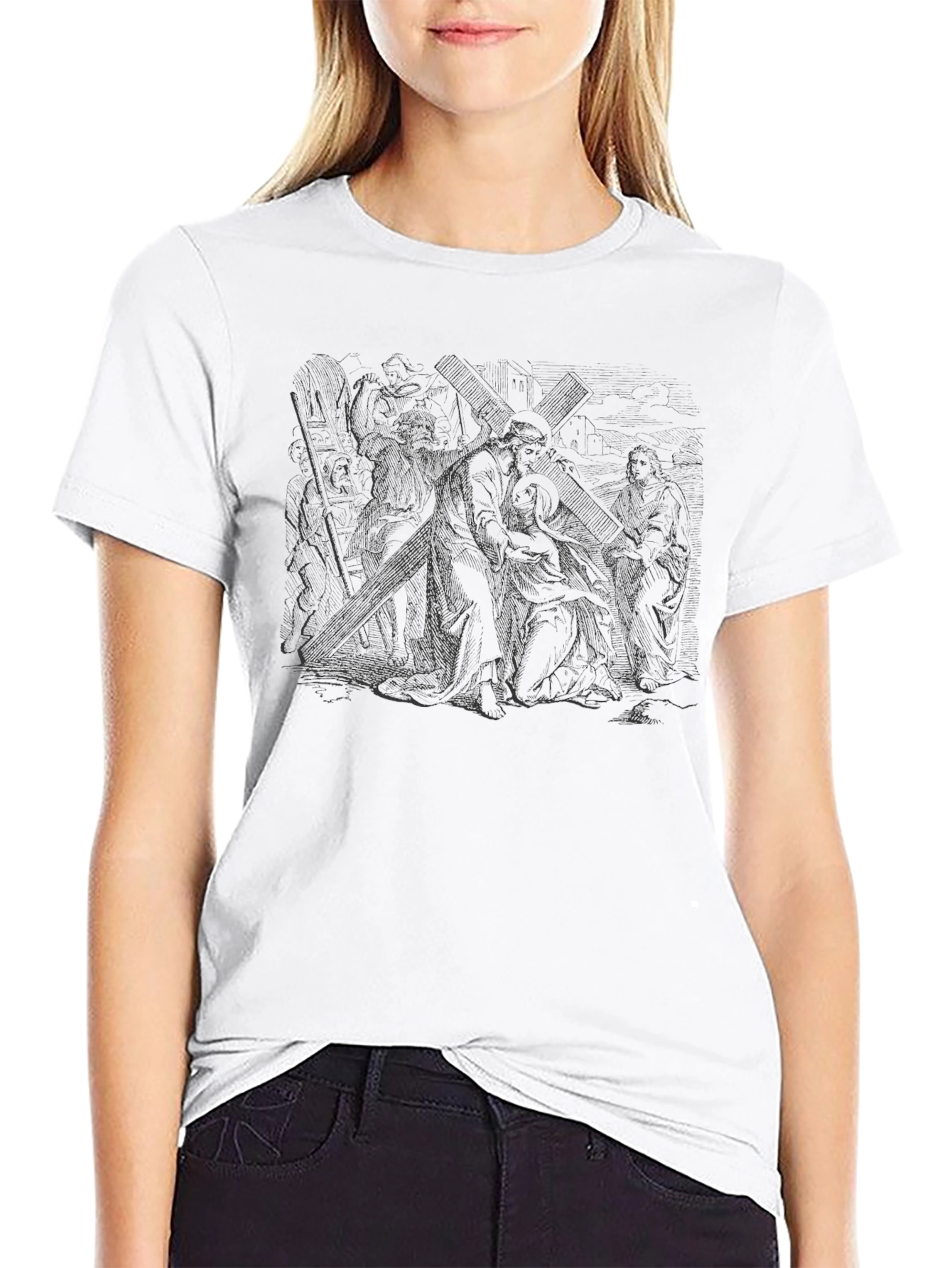 Crucifixion Graphic Black T-Shirt