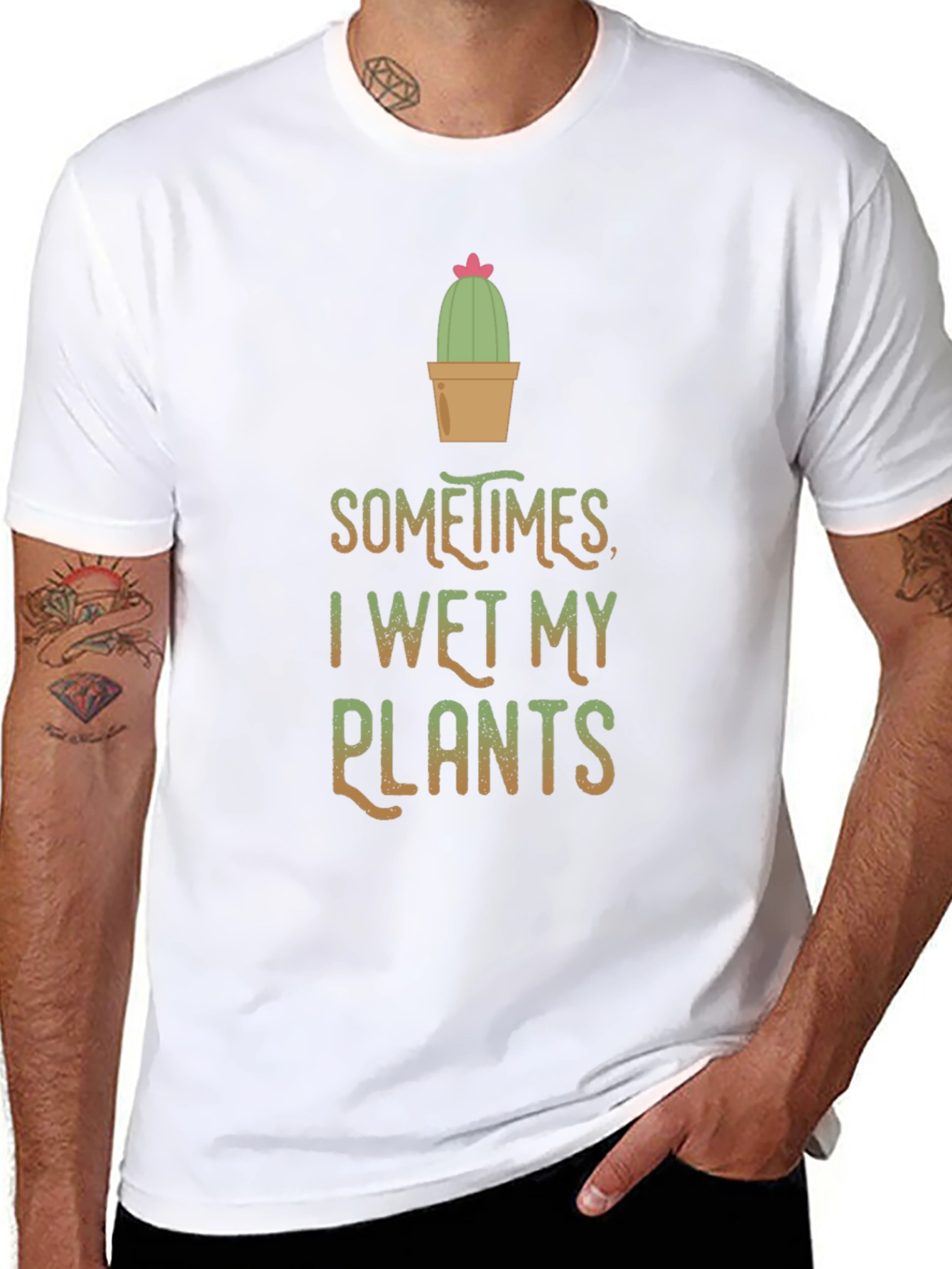 Funny I Wet My Plants Cactus T-Shirt