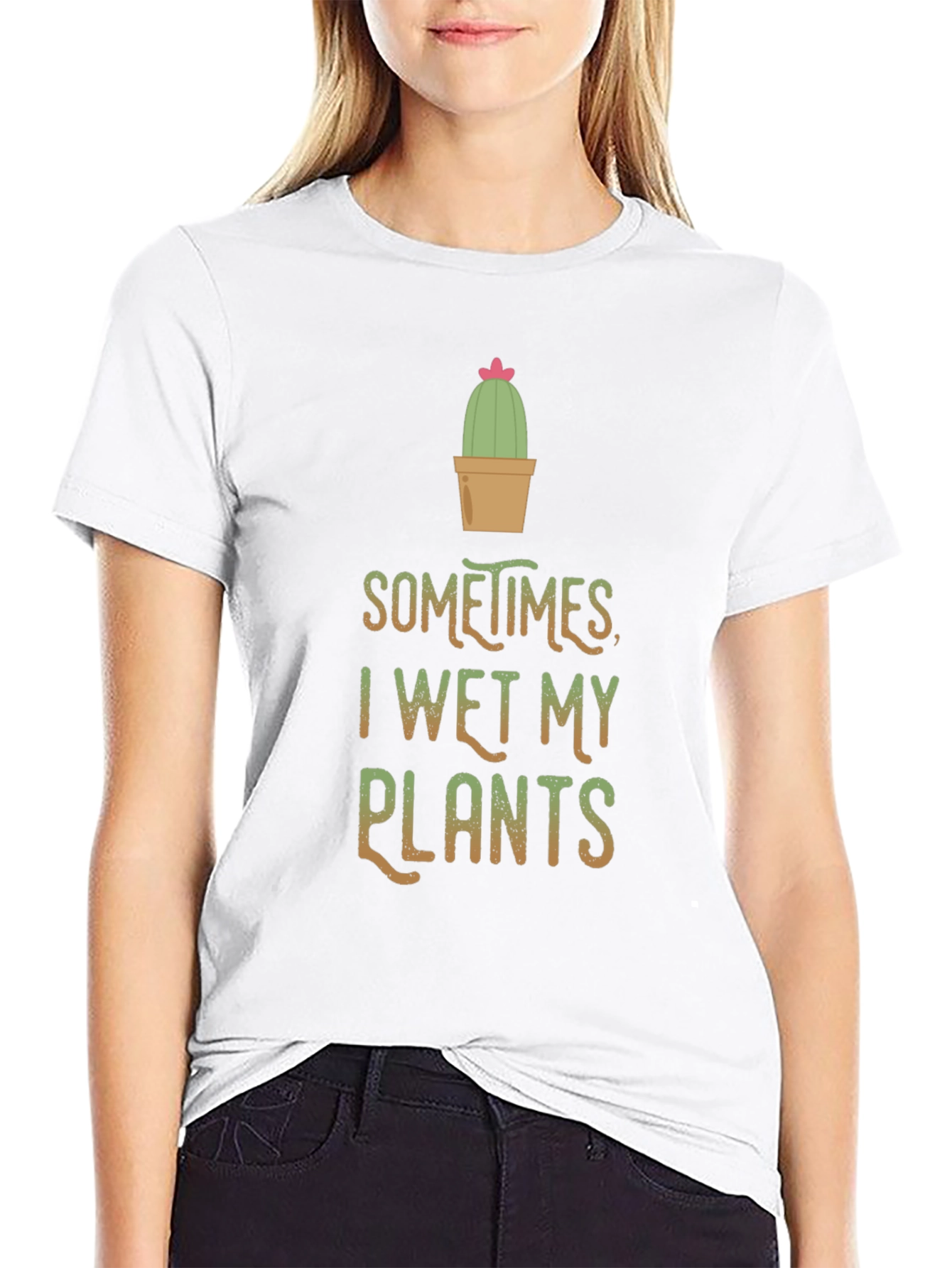 Funny I Wet My Plants Cactus T-Shirt