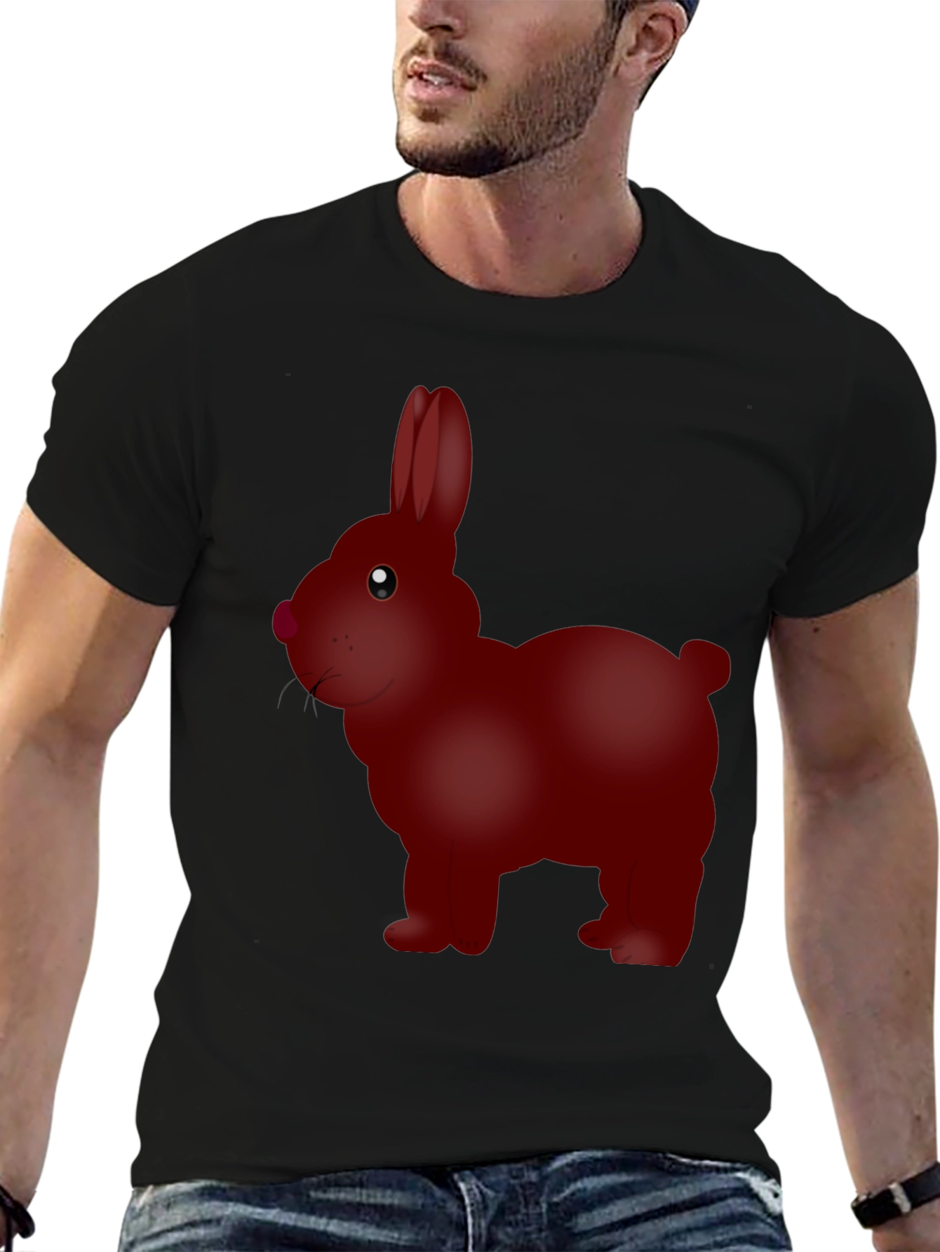 Red Rabbit Graphic Tee - Unique Bunny Design