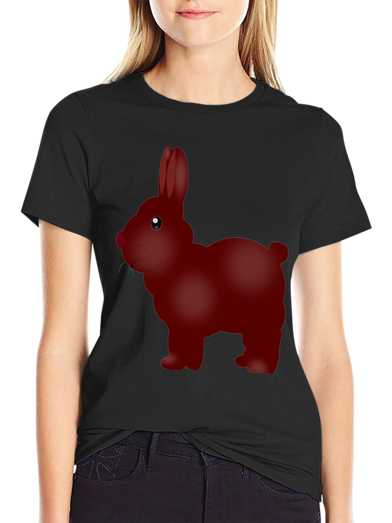 Red Rabbit Graphic Tee - Unique Bunny Design