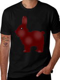 Red Rabbit Graphic Tee - Unique Bunny Design