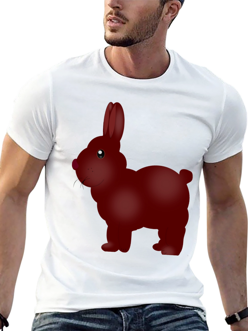 Red Rabbit Graphic Tee - Unique Bunny Design