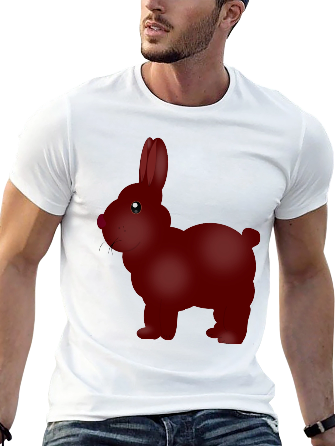 Red Rabbit Graphic Tee - Unique Bunny Design