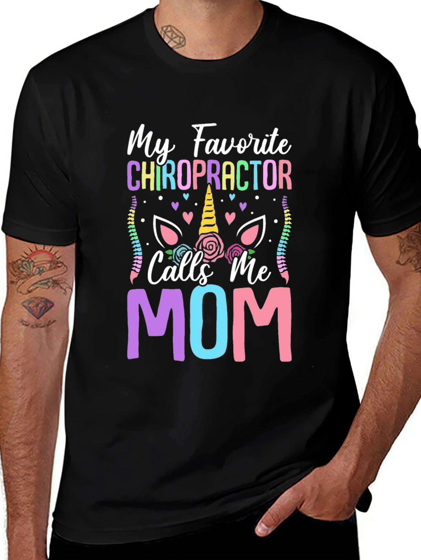 Chiropractor Mom T-Shirt - Novelty Graphic Tee