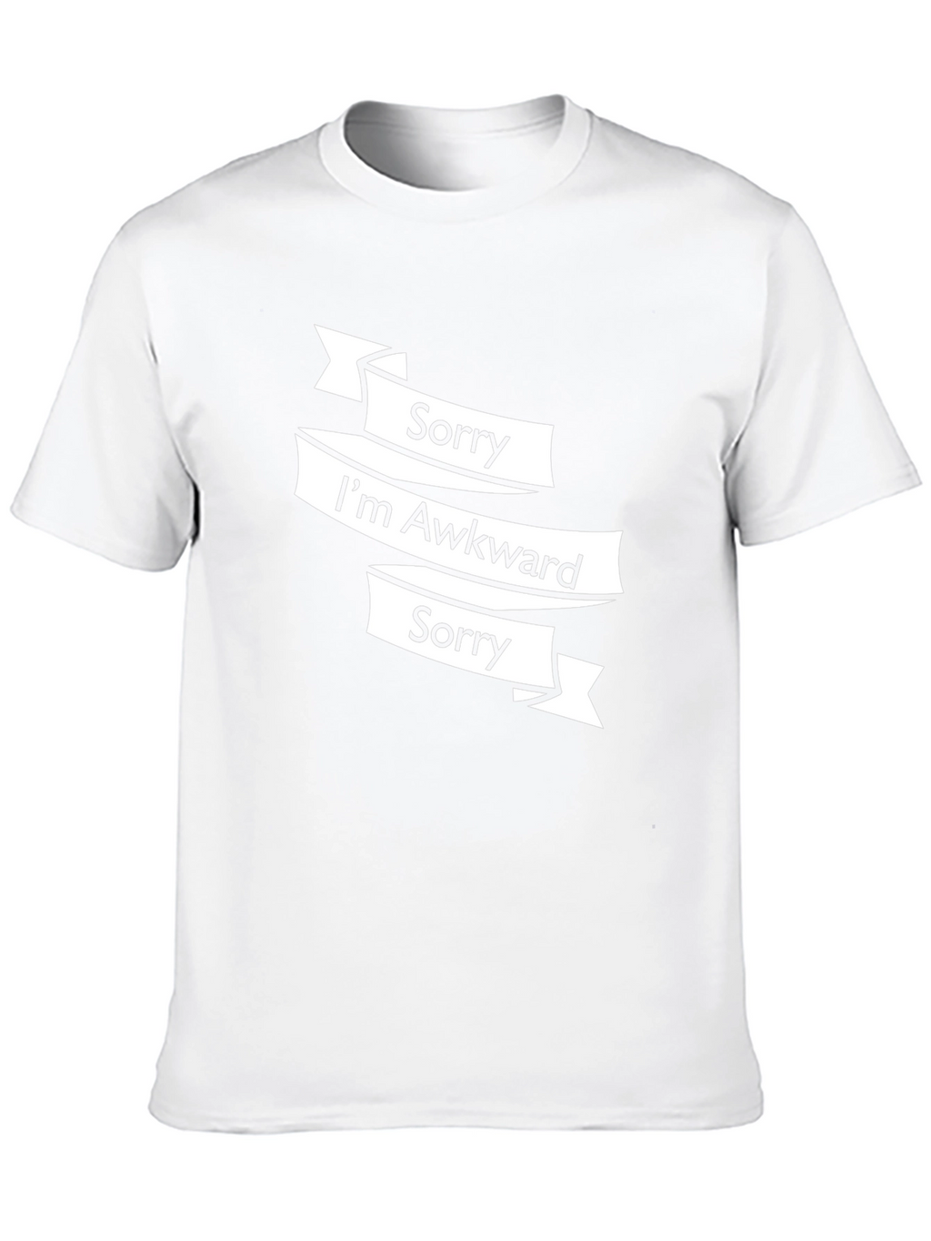 Awkward Sorry Graphic Tee - Black Casual T-Shirt