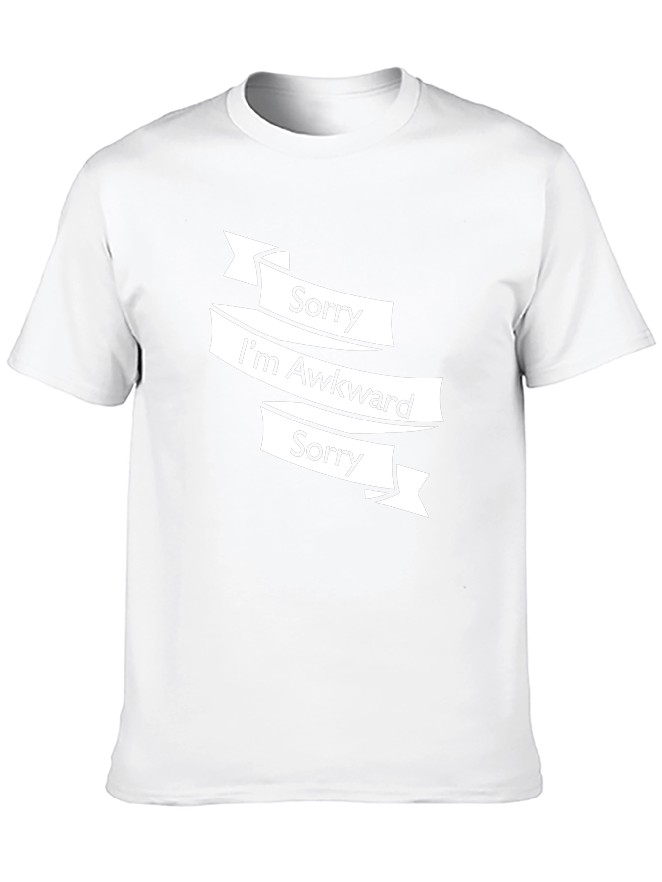 Awkward Sorry Graphic Tee - Black Casual T-Shirt