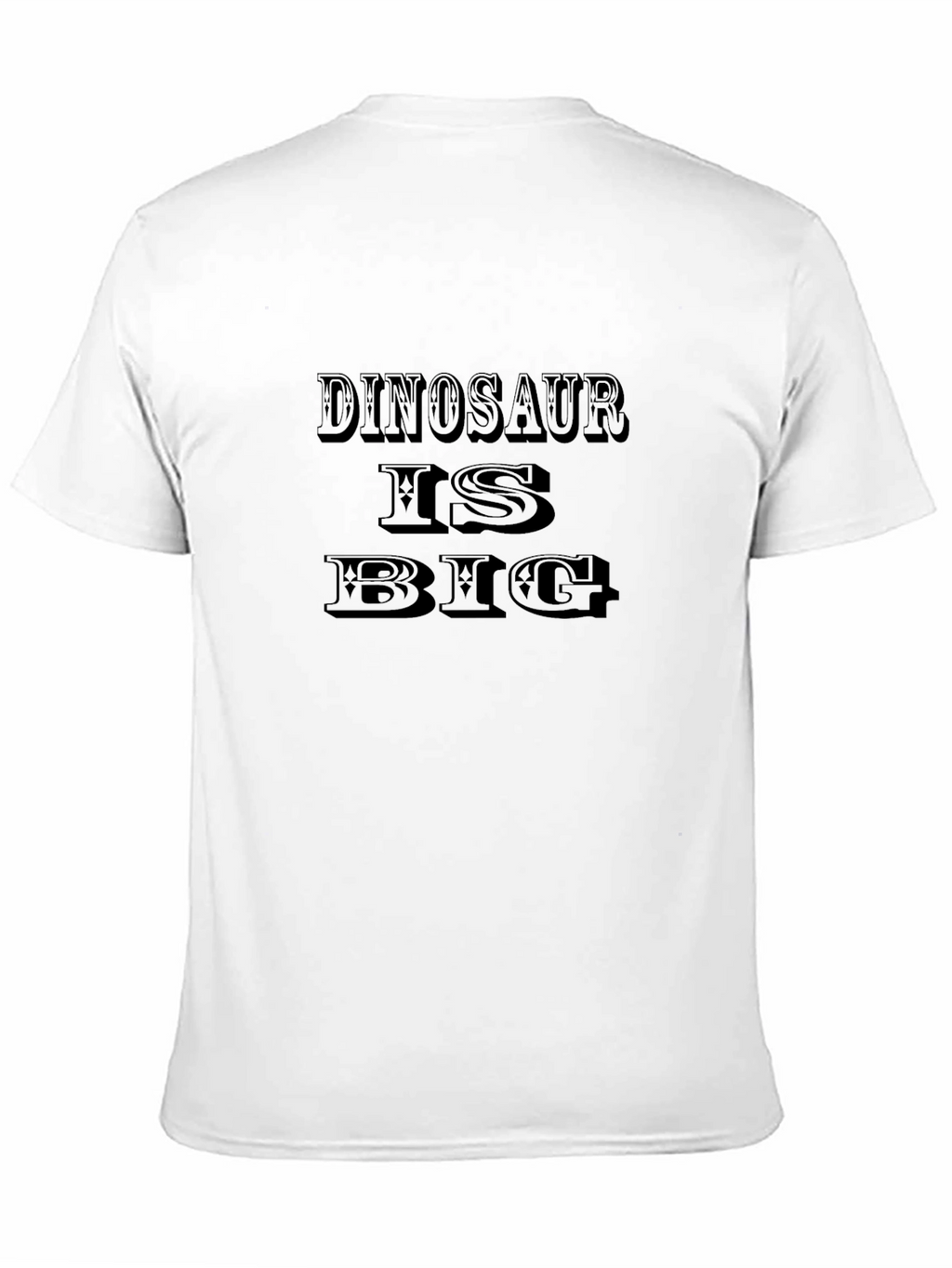 Dinosaur is Big Graphic Black T-Shirt
