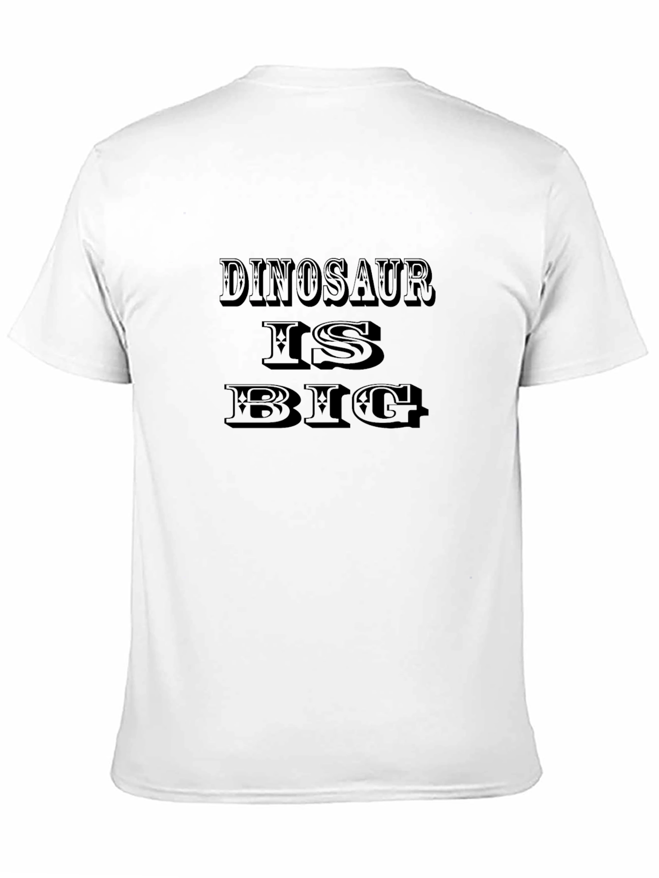 Dinosaur is Big Graphic Black T-Shirt