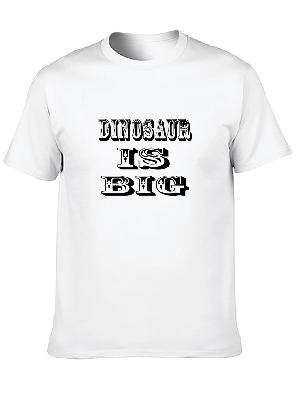 Dinosaur is Big Graphic Black T-Shirt