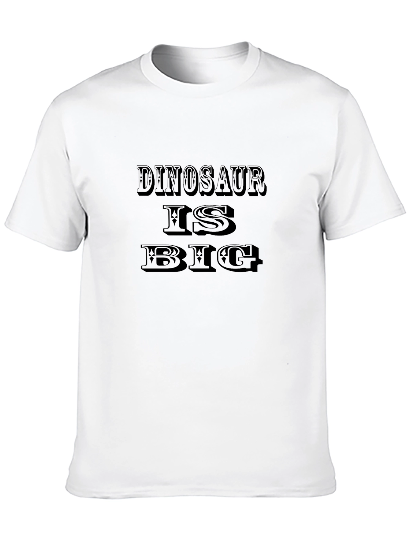Dinosaur is Big Graphic Black T-Shirt