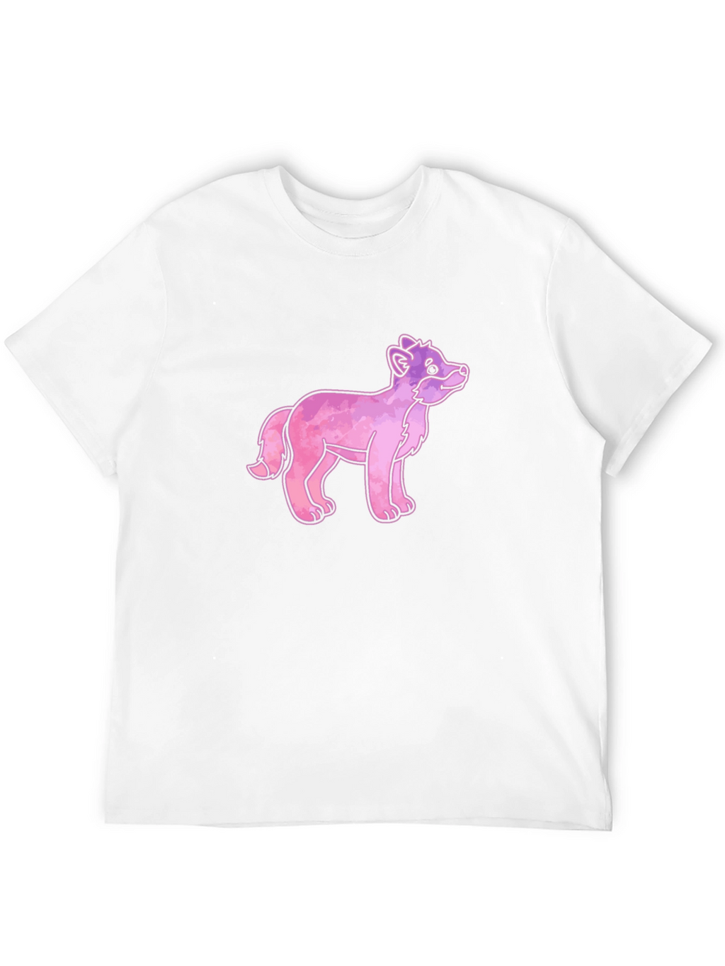 Cartoon Fox Graphic Tee - Black Cotton T-Shirt