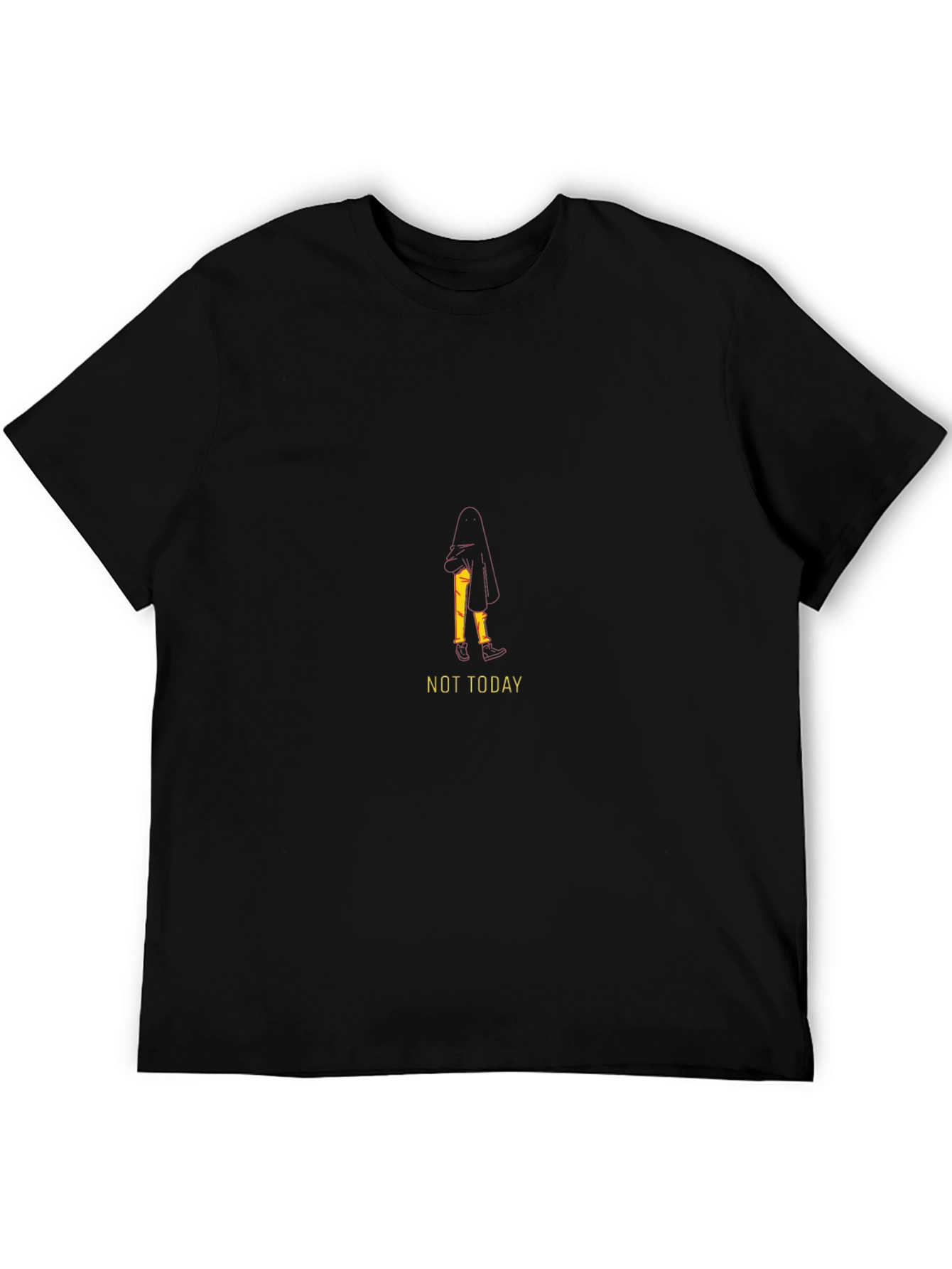 Not Today Graphic Tee - Black Casual T-Shirt