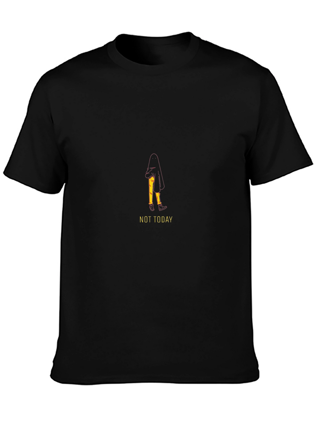 Not Today Graphic Tee - Black Casual T-Shirt