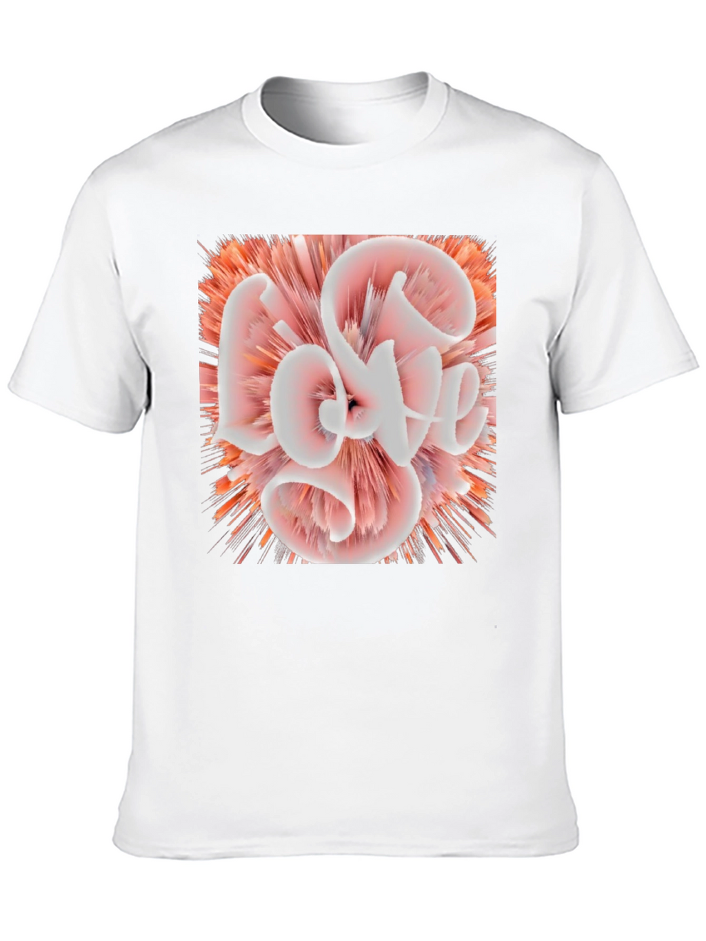 Abstract Love Graphic Black Tee