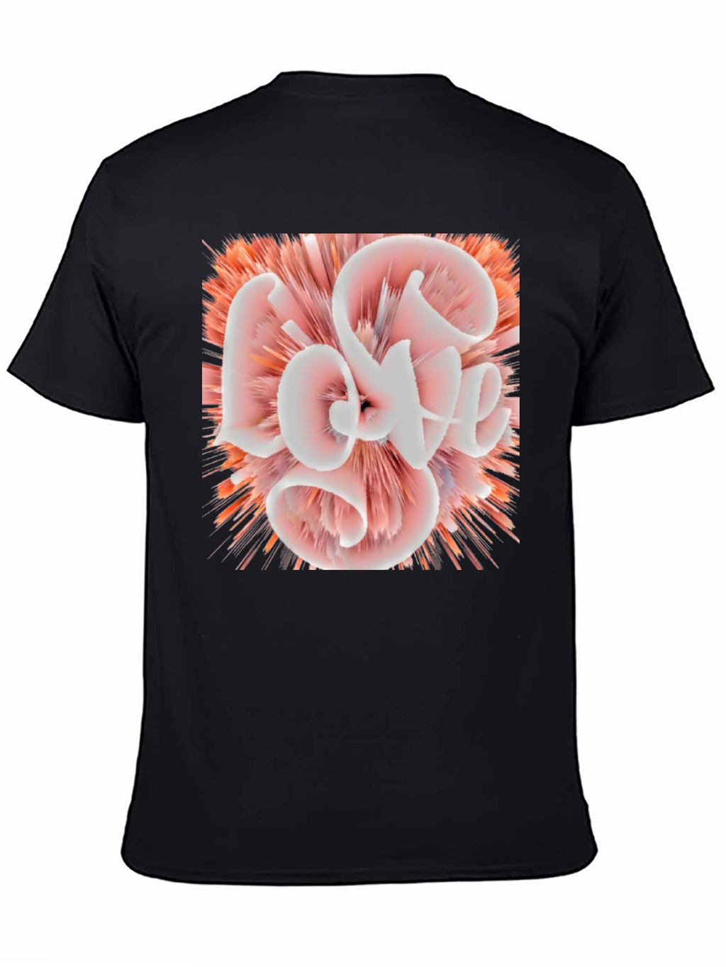 Abstract Love Graphic Black Tee