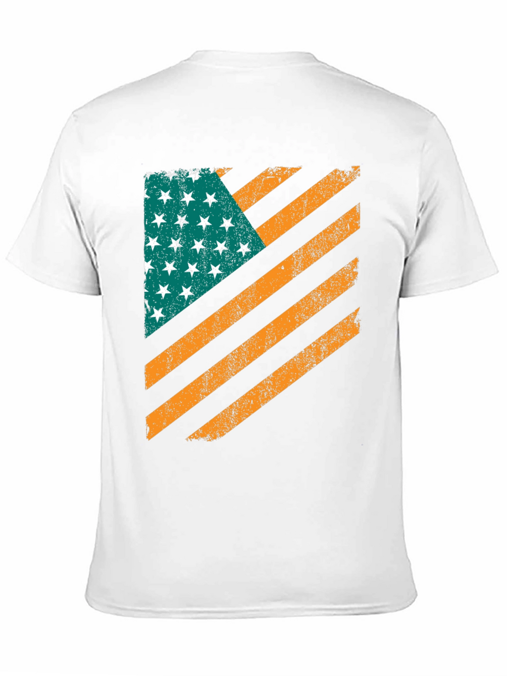 Distressed American Flag Graphic Black T-Shirt