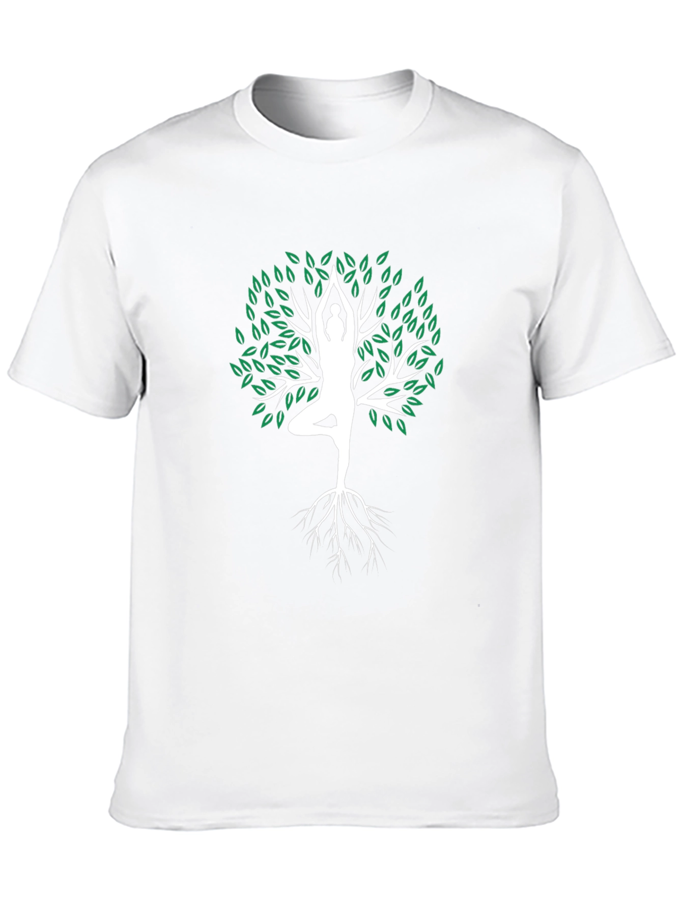 Yoga Tree Pose Graphic Tee - Mens Black T-Shirt