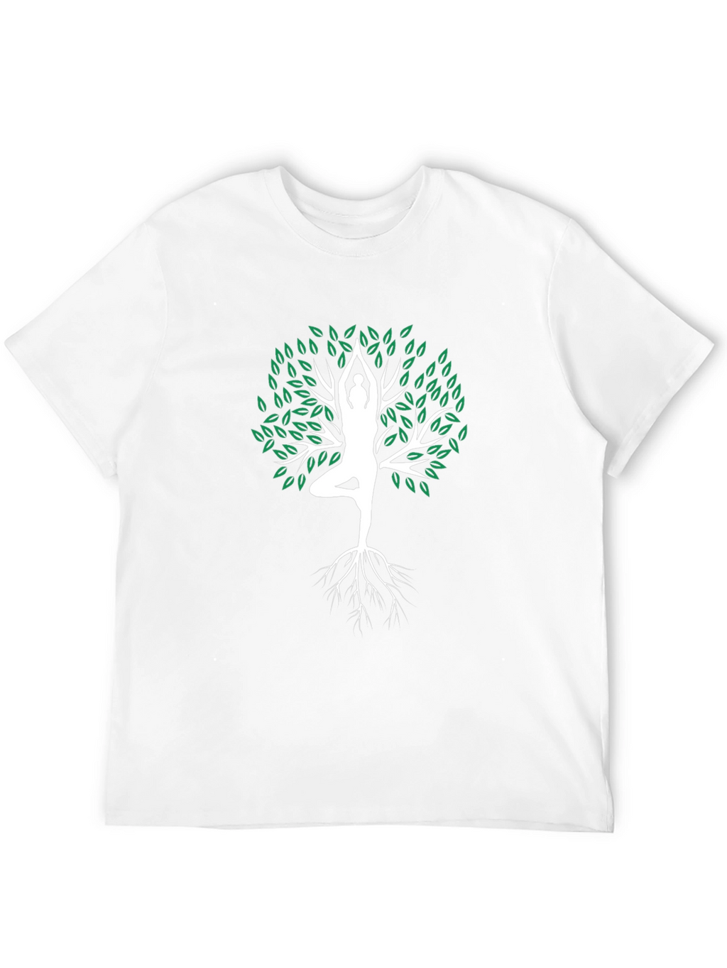 Yoga Tree Pose Graphic Tee - Mens Black T-Shirt