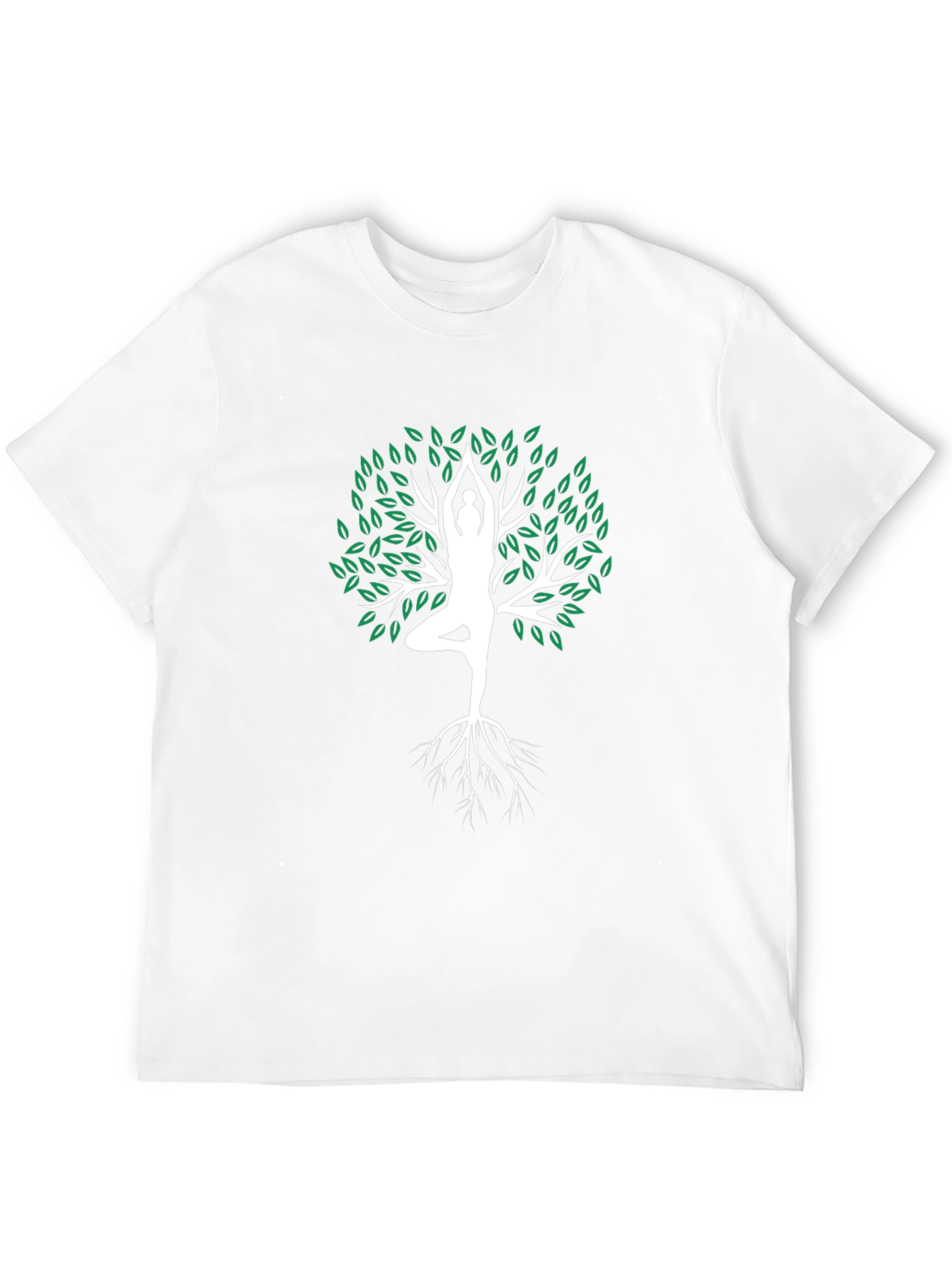 Yoga Tree Pose Graphic Tee - Mens Black T-Shirt