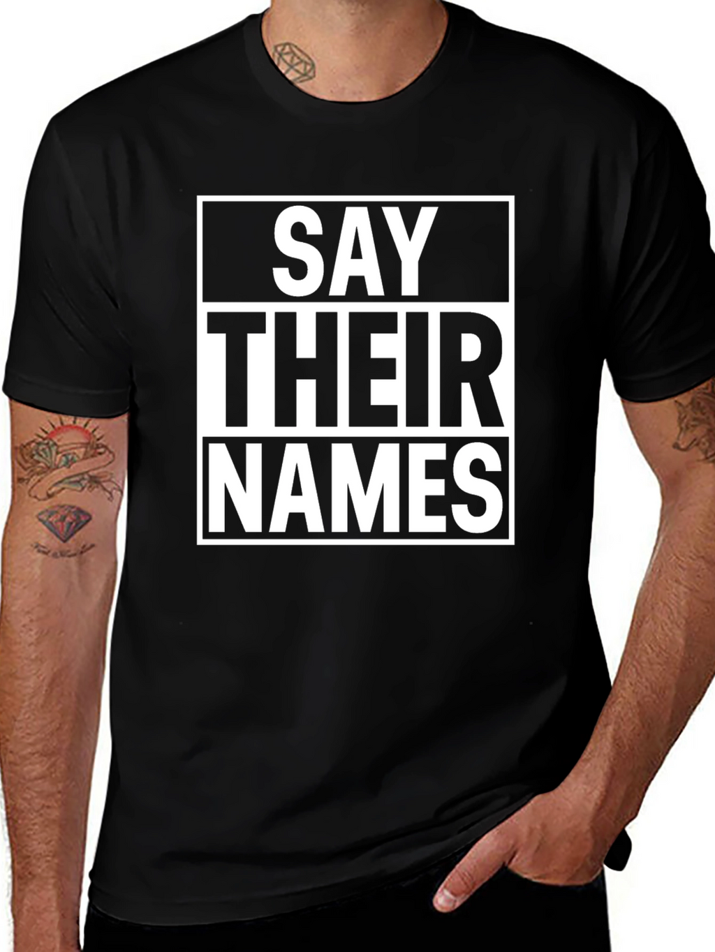 Say Their Names T-Shirt - Black Graphic Tee