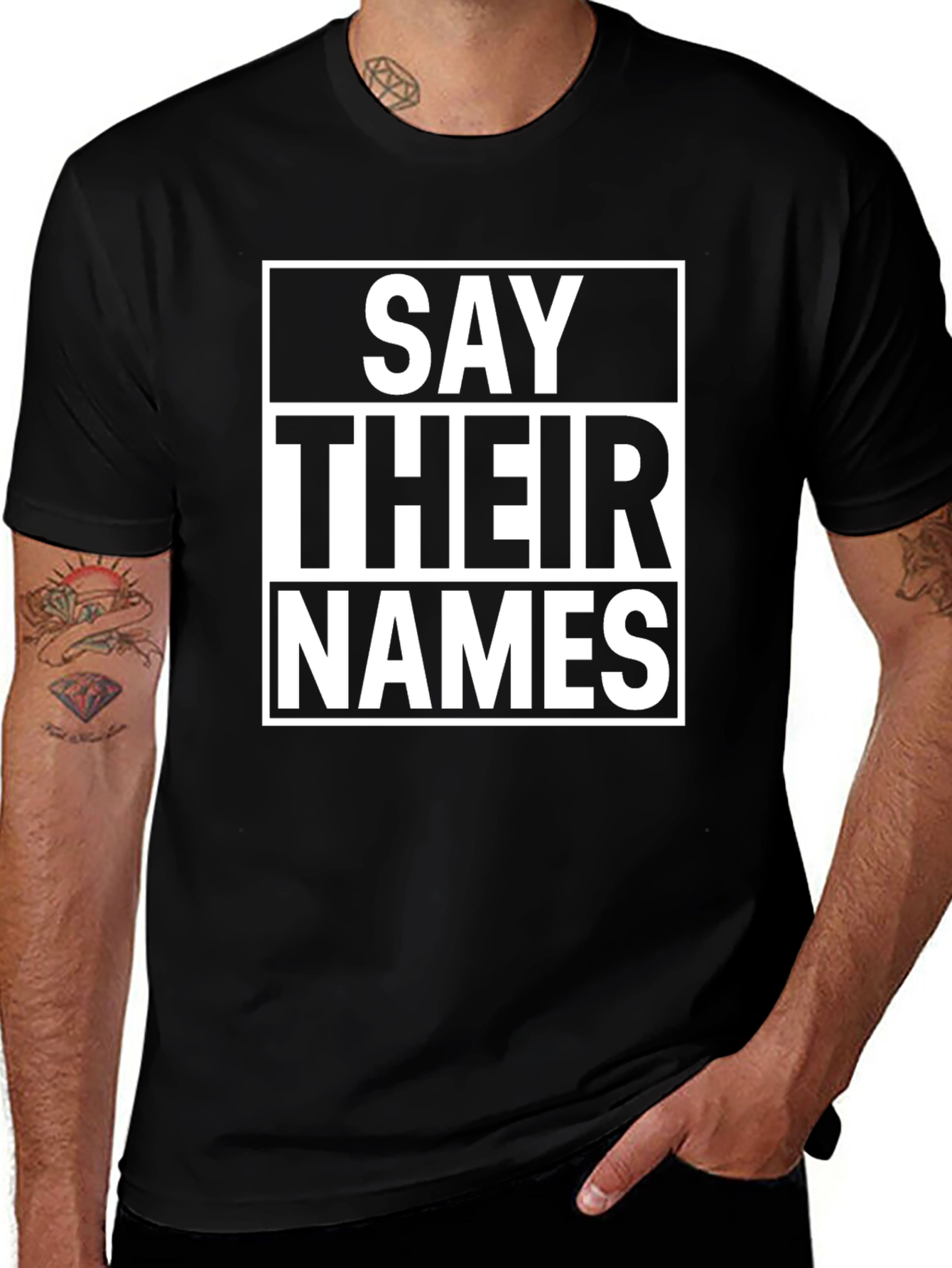 Say Their Names T-Shirt - Black Graphic Tee