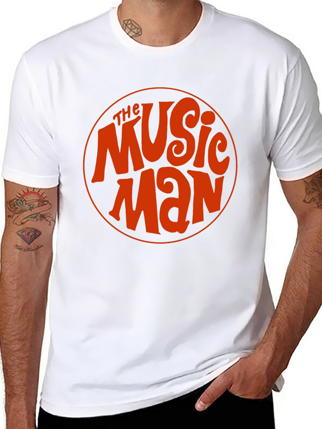 The Music Man Retro Style Black T-Shirt