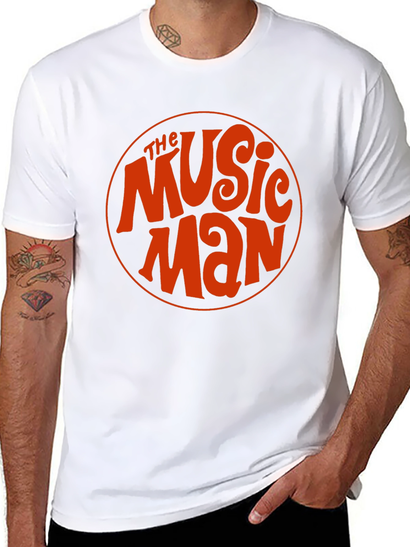 The Music Man Retro Style Black T-Shirt