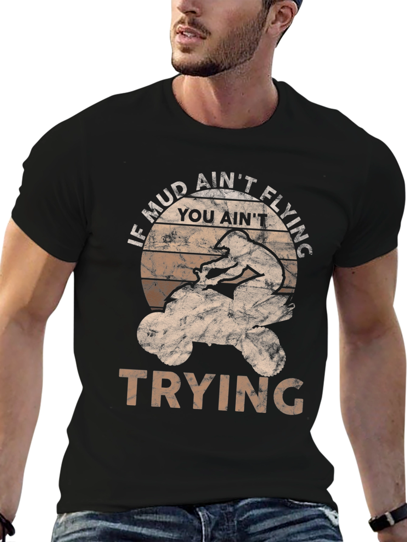 Mud Aint Flying ATV Rider Graphic Tee