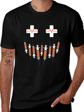Humorous Nurse/Doctor Syringe Graphic T-Shirt