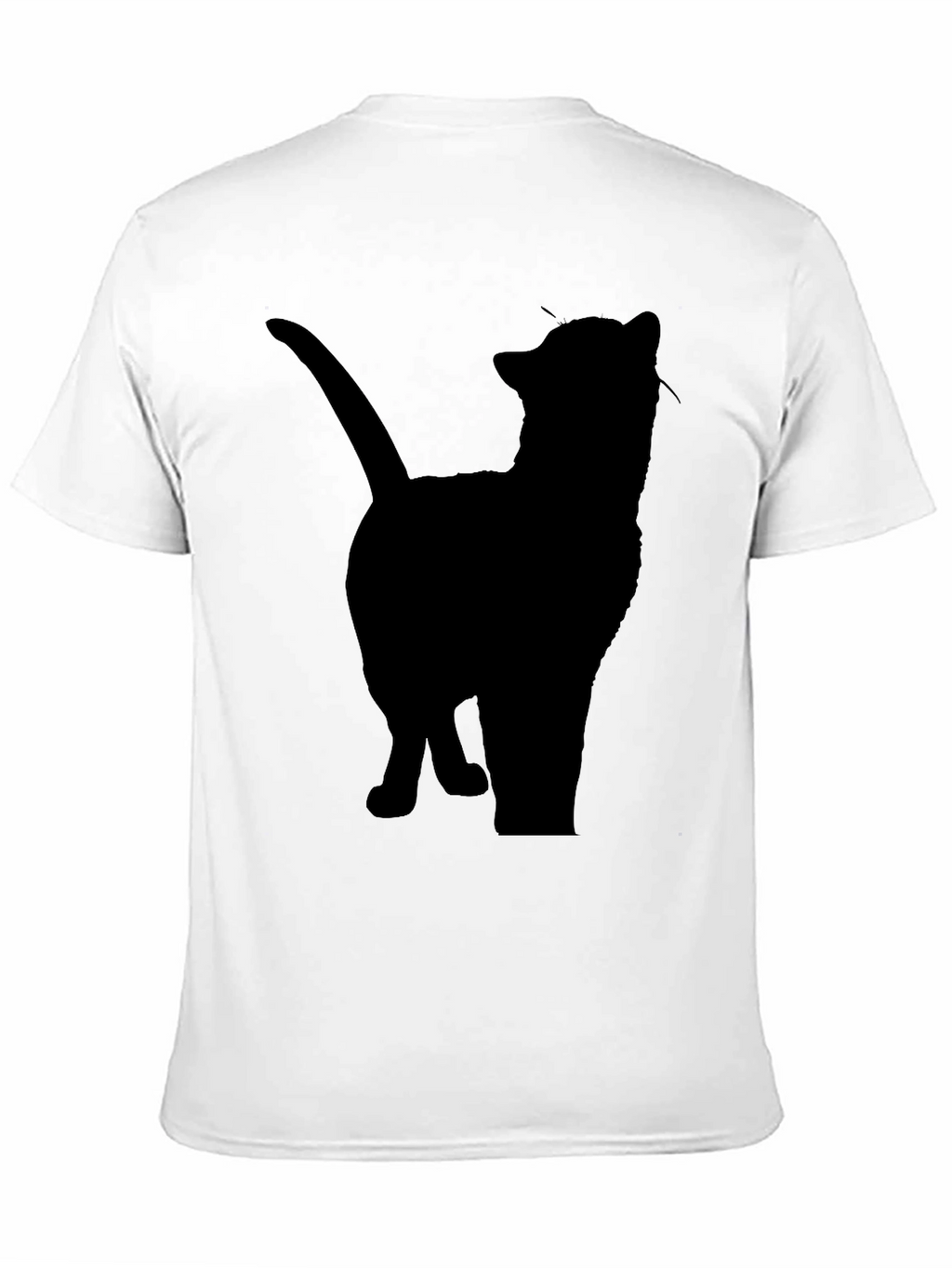 Silhouette Cat Graphic Tee - Mens Black T-Shirt